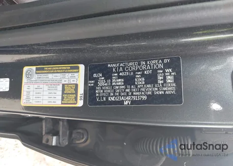 2024 Kia Soul Lx from USA, damaged, VIN KNDJ23AU4R7913799